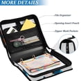 thumbnail image 3 of FORMRS Zipper Binder with Shoulder Strap 2-inch Ring 500 Sheet Capacity File Bag, Colorful Triangles, 3 of 5
