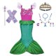thumbnail image 1 of Disfraz de princesa sirena Ariel de Disney para niñas niños Cosplay niños carnaval fiesta de cumpleaños ropa de graduación vestido de verano Vestido9-10T (Tag150) Gao Jinjia LED, 1 of 2
