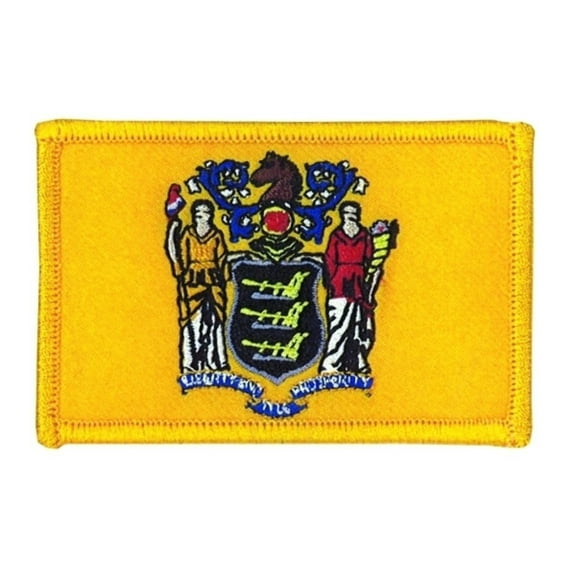New Jersey State Flag Patch, 3-1/8x2