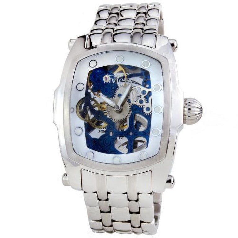 Invicta 1092 Men's Lupah Mechanical Blue Skeleton Dial