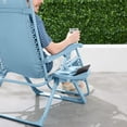 thumbnail image 5 of Best Choice Products Monochromatic Zero Gravity Chair, Folding Patio Recliner w/Side Tray, Headrest - Sky, 5 of 8