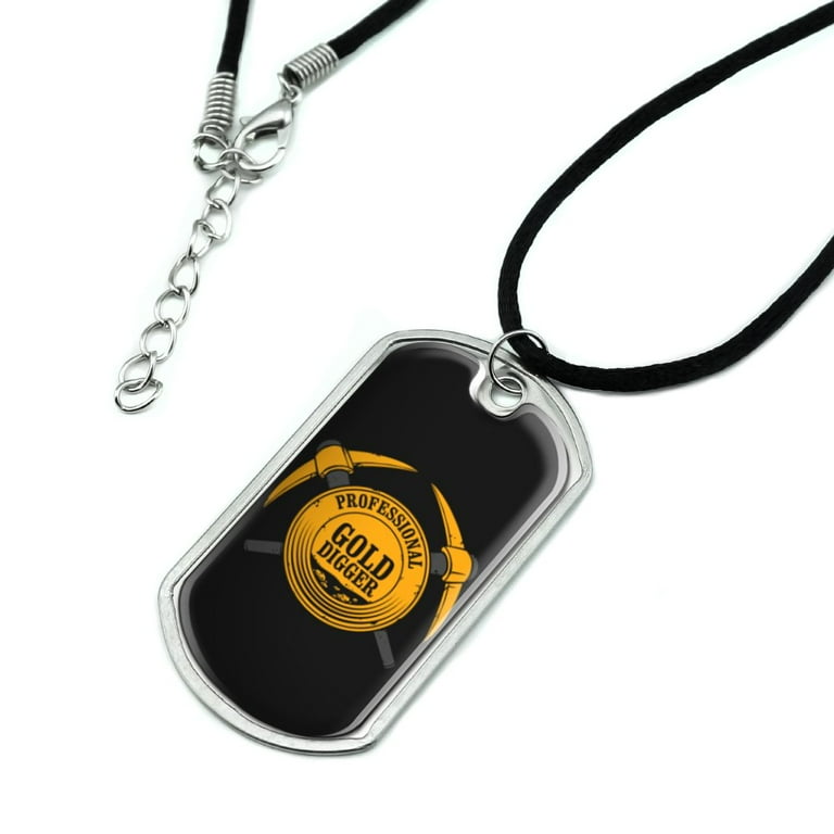 Professional Gold Digger Pickaxe Pan Military Dog Tag