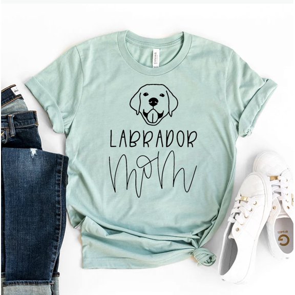 Labrador Mom T-shirt Lab Owner Top Paw Mama Shirts Women's Doggy Tshirt Cute Dog Shirt Puppy Gift Animal Lover Tee