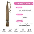 thumbnail image 2 of XmhyTop Long Straight Braided Ponytail Extension with Integrated Elastic Tie, Jet Black Wrap-Around Braid Design - Soft Synthetic Hair Piece for Women’s Daily Styling，Dark Blonde, 2 of 2