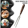 thumbnail image 3 of Bxaolu 2 Pieces Carving Fork for Meat 12 Inch Kitchen Stainless Steel Serving Cooking with Wood Handle, Xmas Party Barbecue BBQ Fork, Brown, 3 of 7