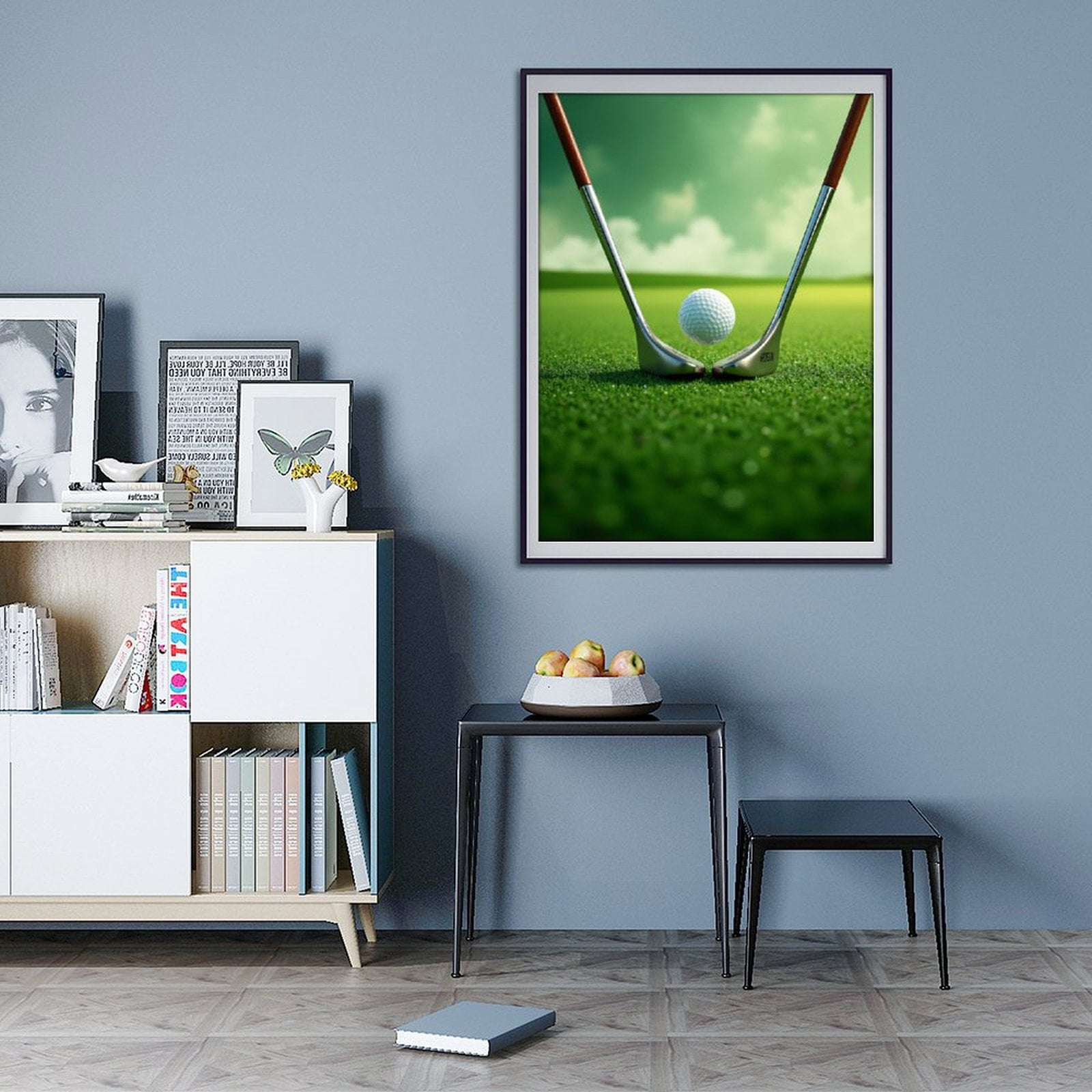 Diamond Art Kit for Adults, Golf Clubs Green Field Ball Diamond Painting for Adults Beginners, DIY Diamond Art Painting Kits, 5D Diamond Painting Crafts for Home Decor 12x16 Frameless