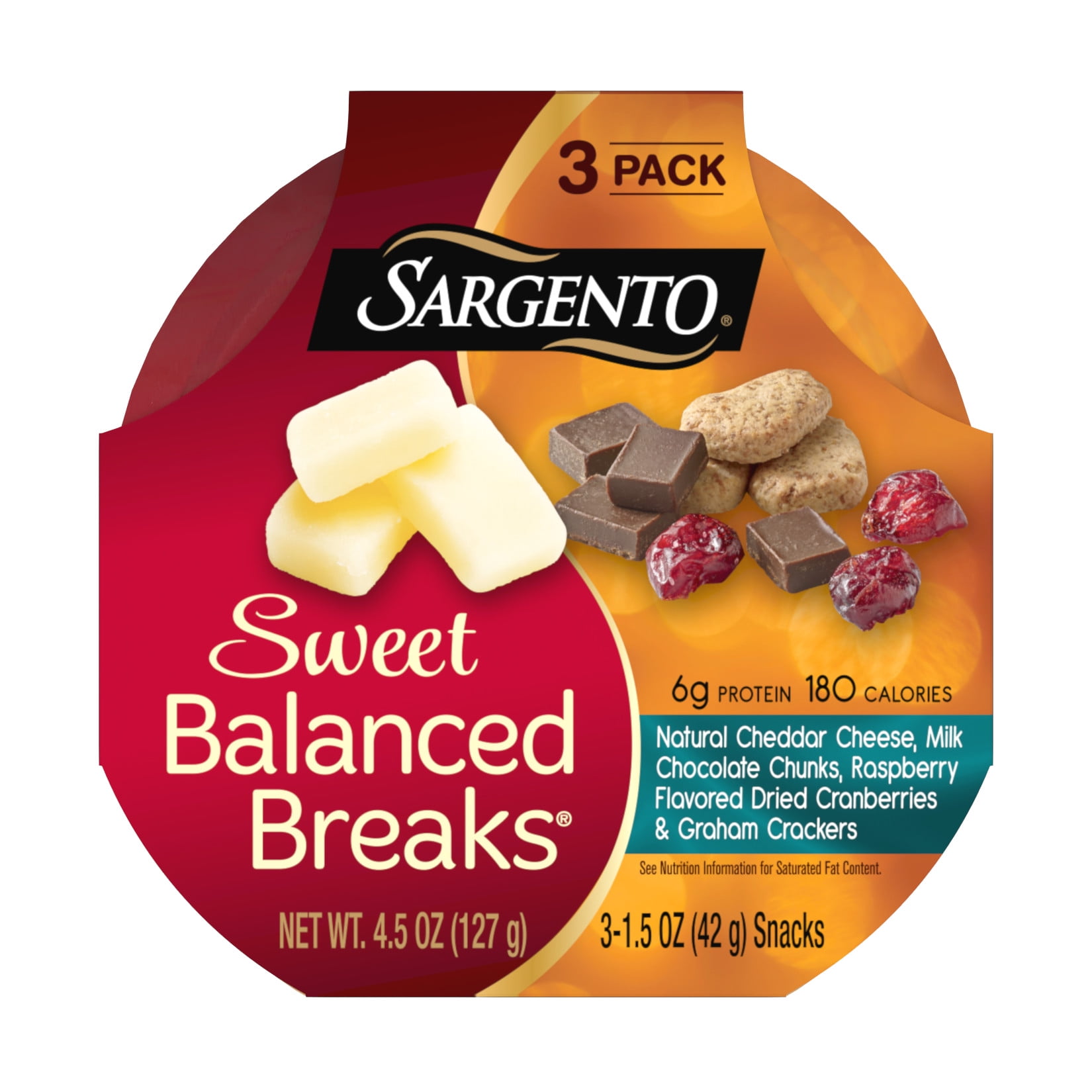 Sargento® Sweet Balanced Breaks®, Natural Cheddar Cheese, Milk