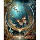 thumbnail image 5 of Hilo de algodón ecológico bordado completo, punto de cruz de mariposa impreso de 11CT, 40x50cm, 5 of 9