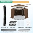 thumbnail image 6 of COBIZI 12x12 Pop-up Gazebo Screen Canopy with 5 Sidewalls and Mosquito Nettings for Camping, Tent Instant Screened House with Carrying Bag and Ground Stakes, Brown(Upgraded), 6 of 9