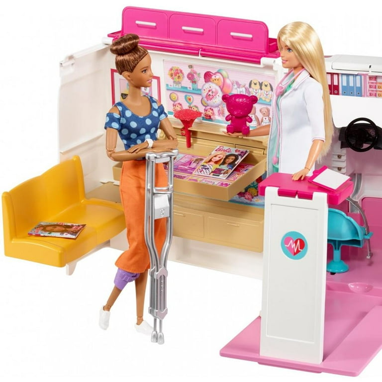 Kan ikke lide Ydmyge ved godt Barbie Emergency Vehicle Transforms into Care Clinic with 20+ Pieces -  Walmart.com