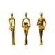thumbnail image 5 of 3 uds estatua de sentado figura postura sentada figura escultura decorativa para porche estantería Decoración de escritor Macarena estatua del pensador sentado, 5 of 8