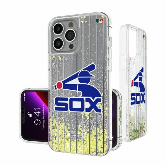 Chicago White Sox 1976-1981 Cooperstown Pinstripe iPhone Glitter Case