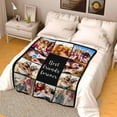 thumbnail image 4 of Custom Blanket with Photo Texts Personalized Blankets and Throws Customized Happy Birthday Gifts for Women Men Dad Mom Wife Husband Grandma Grandpa Sister Daughter Son Best Friend Blankets, 4 of 5