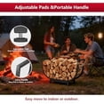 thumbnail image 4 of Firewood Rack OutdoorandIndoor24'' Firewood Holder With Kindling Wood HooksandAdjustable Feets Heavy Duty Metal Log Rack Black Curved Log Holder Fire Wood Storage Organzier For FireplaceandPatio, 4 of 6