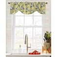 thumbnail image 5 of Tie Up Valance Curtain for Kitchen, Retro Abstract Cashew Flower on Yellow Rod Pocket Short Curtains Adjustable Tie-Up Shade Valances, Boho Ethnic Style Window Treatment for Bathroom Living Room Bedroom, 5 of 7
