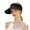 Black, variant on Womens Sun Visor Hats Lightweight Wide Brim Sun Protection Open-Top Beach Hat Outdoor Foldable Straw Sun Hats for Travel