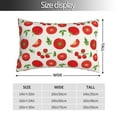 thumbnail image 2 of Pofeuu Fresh Red Tomato Print Polyester Microfiber Plush Pillowcases, Super Soft and Cozy Pillow Case Covers with Envelop Closure（Pillow core not included）-16"x24", 2 of 6
