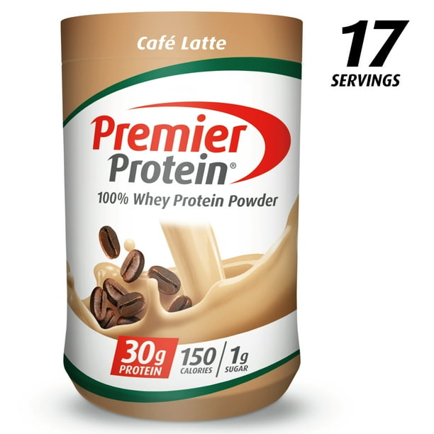 Premier Protein 100 Whey Protein Powder, Café Latte, 30g Protein, 23.9