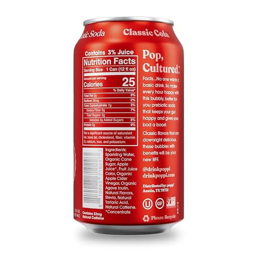 Poppi Classic Cola Prebiotic Soda 12 Pack, 12 FZ