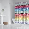 thumbnail image 2 of Rainbow Ethnic Pattern Shower Curtain 72"x84" ,Bathroom Decorative Shower Curtains Set with 12 Hooks,Modern Waterproof Washable Shower Curtain, 2 of 6