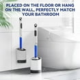 thumbnail image 5 of Toilet Brush and Holder - Durable Bristles Toilet Bowl Scrubber for Bathroom Cleaning, Brush Bathroom Accessories with Refillable Handle - White, 5 of 8