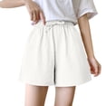 thumbnail image 3 of TRUBKH shorts for women athletic shorts for women cotton shorts for woman womens shorts casual bermuda shorts for women White M, 3 of 7