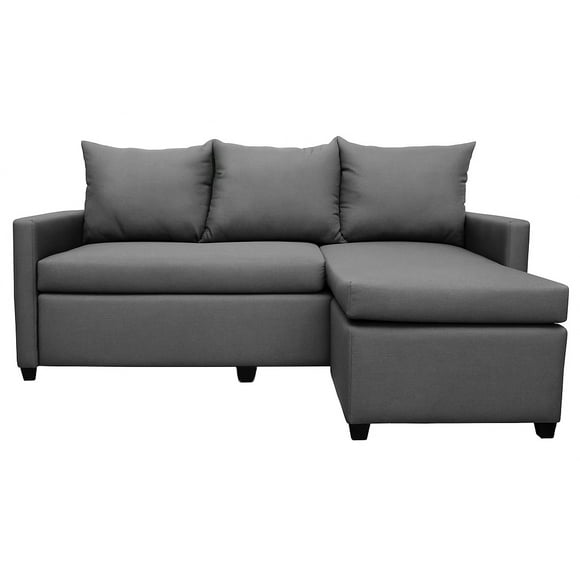 Sala Esquinera Modular El Bazar Store Vancouver Gris oxford 175x130 cm Sofa Lado derecho ó izquierdo Económica, Tela Lino