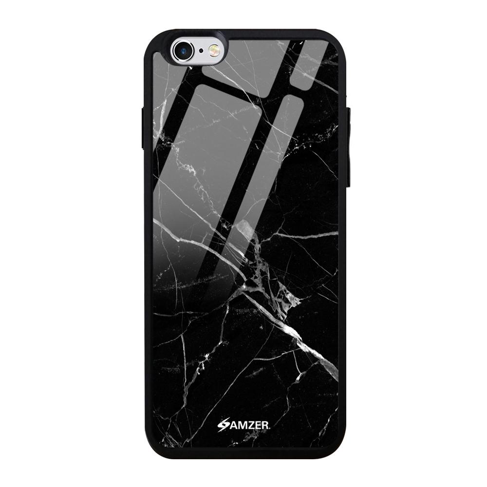 AMZER Glass Case for iPhone 6s HD Printed Hybrid TPU Cover