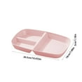 thumbnail image 3 of Divided Plates 10.5 Inch for Kids Adults, Portion Control Bariatric Plate, Wheat Straw Plates with 3 Compartments, Unbreakable Reusable Portion Control Plates Pink, 3 of 6
