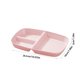 thumbnail image 3 of Bandeja rectangular de 3 compartimentos | Bandeja de plástico para fiestas con fondo grueso | Colores: gris, blanco, beige y rosa | 26,5 x 18 x 3 cm, 3 of 5