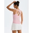 thumbnail image 5 of RUNNING GIRL Women’s Open Back Workout Tank Top Sleeveless Athletic Tennis Shirt Yoga Running Top Sportswear, 5 of 7