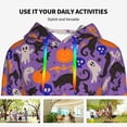 thumbnail image 6 of Hoodies for Women - Halloween Black Cats Comfrt Colour Drawstring Women'S Fashion Hoodies & Sweatshirts, Fall Outfits Clothes for Women 2024 Pullover with Kangaroo Pocket, 6 of 7