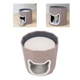 thumbnail image 1 of Pet House, Soft Portable Warm Polyester Cozy Cat Bed 2 Layer  For Winter For Travel, 1 of 8