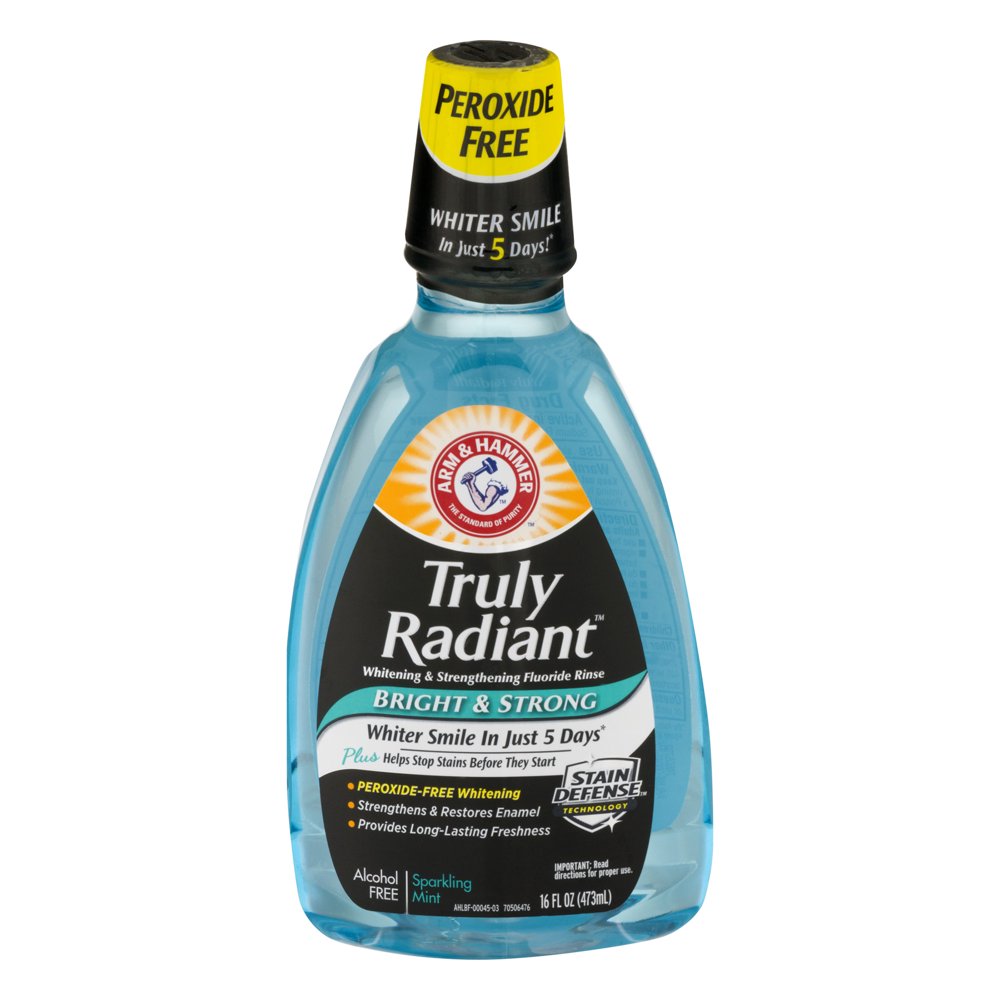 Arm & Hammer Mouthwash Bright & Strong Alcohol Free Sparkling Mint, 16.0 FL OZ