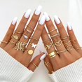 thumbnail image 4 of HAHDAXIA Stocking Stuffers for Teens Gold Stackable Rings Set for Women Vintage Knuckle Rings for Teen Girls Midi Rings Pack Statement Bohemian Stacking Rings for Women Multiple Rings Pack, 4 of 7