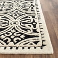 thumbnail image 2 of SAFAVIEH Cambridge Leslie Geometric Wool Area Rug, Black/Ivory, 10' x 14', 2 of 6
