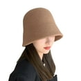 thumbnail image 5 of Mosey Women Winter Bucket Hat Thick Solid Color Soft Sun UV Protection No Brim Deep Windproof Cold Resistant Foldable Hat Lady Cap Outdoor Headwear, 5 of 8