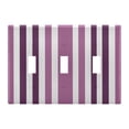 thumbnail image 2 of Dailycode Light Switch Plate Covers 2 Gang Wall Plate Plastics Outlet Covers for Kitchen Home Office Decor Aubergine and White Stripes, 2 of 8