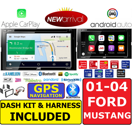- 01 02 03 04 FORD MUSTANG JVC GPS NAVIGATION STEREO APPLE CARPLAY ANDROID AUTO XM