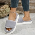 thumbnail image 6 of Bovxnpu Women's Warm Fuzzy Slippers Winter House Shoes, Women's Casual Home Indoor And Outdoor Slippers Plus Velvet Warm Open Toe Slippers Comfy Soft Lightweight Indoor House Shoes, 6 of 8