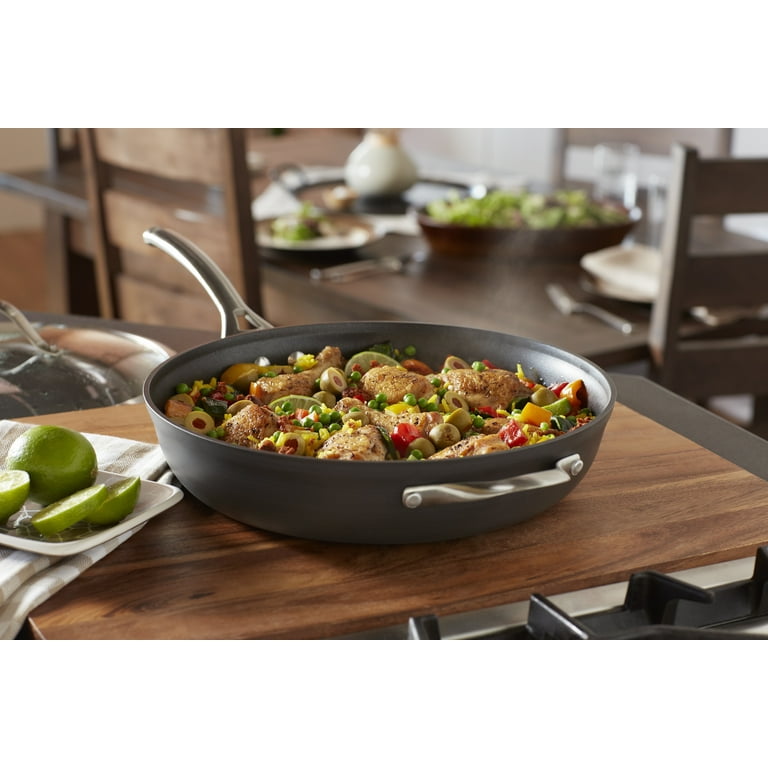  Calphalon Premier Hard-Anodized Nonstick Cookware, 13-Inch Deep  Skillet with Cover: Home & Kitchen