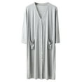 thumbnail image 1 of SHIXIAOO Men's Sleeping Robe Cardigan Loose Pajamas Bathrobe Nightgown Casual Style Draped Loungewear, 1 of 3