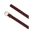 thumbnail image 2 of CTM  1-Inch Wide Leather Belt with Gold Buckle (Women), 2 of 5