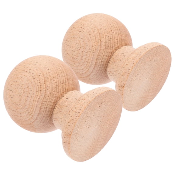 YOSADIER 2-Pack Hardwood Wood Finials in Khaki, Decorative Furniture Accents for Home Decor and Projects