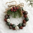 thumbnail image 5 of Gnwei Christmas Candle Rings Wreath Garland Red Berry Pinecones Wreaths Artificial Berries Snowy Pine Garland Candle Ring Holder for Christmas Wedding Home Table Centerpiece, 5 of 5