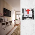 thumbnail image 5 of Yayeee Rocker Switch Wall Plate 2-Gang 4.7"x4.6" Home Decorative Outlet Cover, Black Streets, 5 of 6