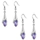 thumbnail image 1 of Aretes de gota de agua Drop03 2Pzas Gota de Agua Morado Metal/Circón., 1 of 1