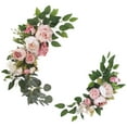 thumbnail image 2 of 2 Pieces Wedding Arch Floral Swag Display Plant Centerpieces Artificial Flowers for Windows Ceremony Backdrop Decoration, 2 of 8