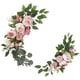 thumbnail image 2 of 2 piezas de arco de boda artesanal con flores y hojas verdes artificiales Opción 1 C, 2 of 9