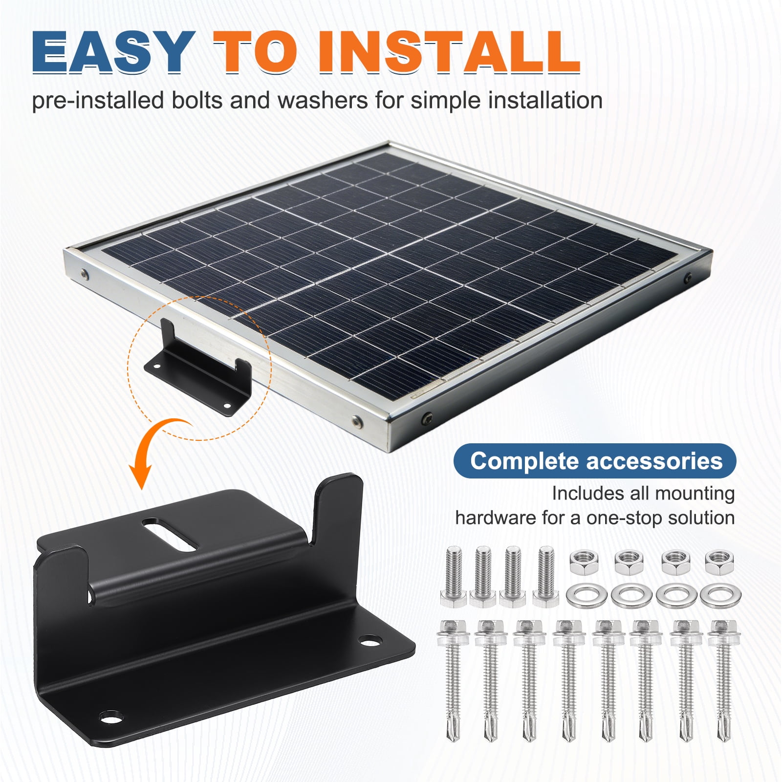 2 Set Aluminum Solar Panel Mounting Brackets, Solar Panel Z Bracket Mounting Kit, Z Bracket Set with Screws for RV Roof Cabin Factory Installation, Black